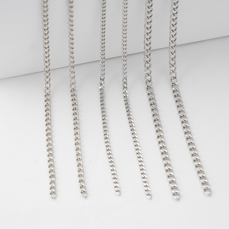 厂家批发小细铁链条侧身饰链diy花篮包带链花盆挂链吊链装饰钮链