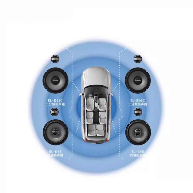 日本アルパインELWE65C車載二分周同軸セットスピーカー自動車音響改造6.5スピーカー|undefined