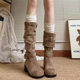 Western Cowboy Boots for Women, Over-The-Knee Boots, Autumn and Winter New Style Pile Boots, Thick High Heels, Slim Long Knight Boots