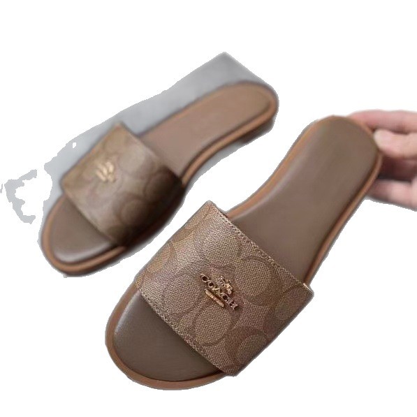 Sandalias Planas Destalonadas para Mujer con Detalle Metálico y Suela de Caucho Casual