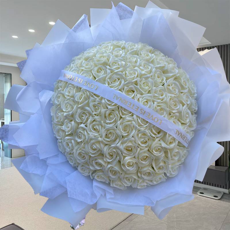 [꿈을 기다리는 것] 99개의 흰 장미 꽃다발