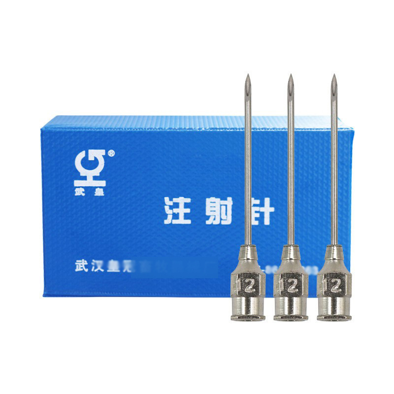 Aguja de inyección para vacuna de inyección de cerdo corona de acero inoxidable Aguja 7 9 12 14 No. 16 Aguja de inyección