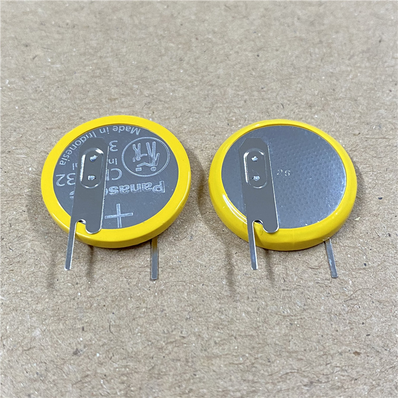 原装Panasonic/松下CR2032带焊脚  容量220mAh  款式可加工其它焊