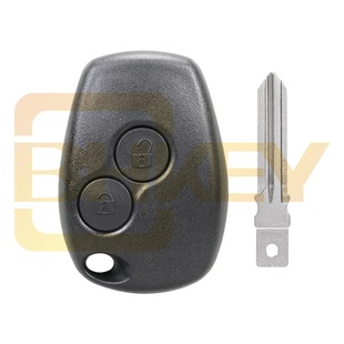 Suitable for Renault 2-key straight plate car key shell remote control Shell pay attention to metal embryo