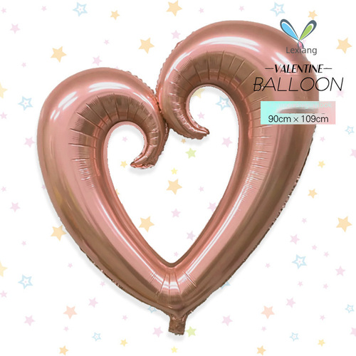 Valentine's Day Large Heart-shaped 43-inch Aluminum Film Balloon Wedding Scene Birthday Party XO Heart Shape Confession Decoration