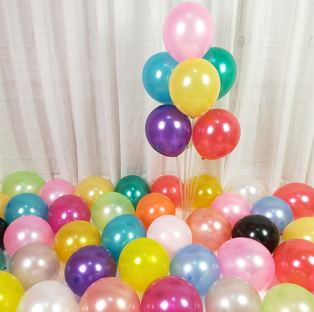 2.2g thickened 10-inch matte pearlescent balloon colorful metal ordinary macaron birthday wedding room decoration arrangement