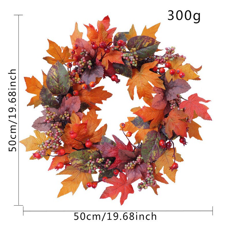 Dropshipping Independent Site Autumn Artificial Berries Pumpkin Maple Leaf Wreath Amazon Thanksgiving Door Hanging Harvest Festival Wreath Dropshipping Independent Site Autumn Artificial Berries Pumpkin Maple Leaf Wreath Amazon Thanksgiving Door Hanging Harvest Festival Wreath