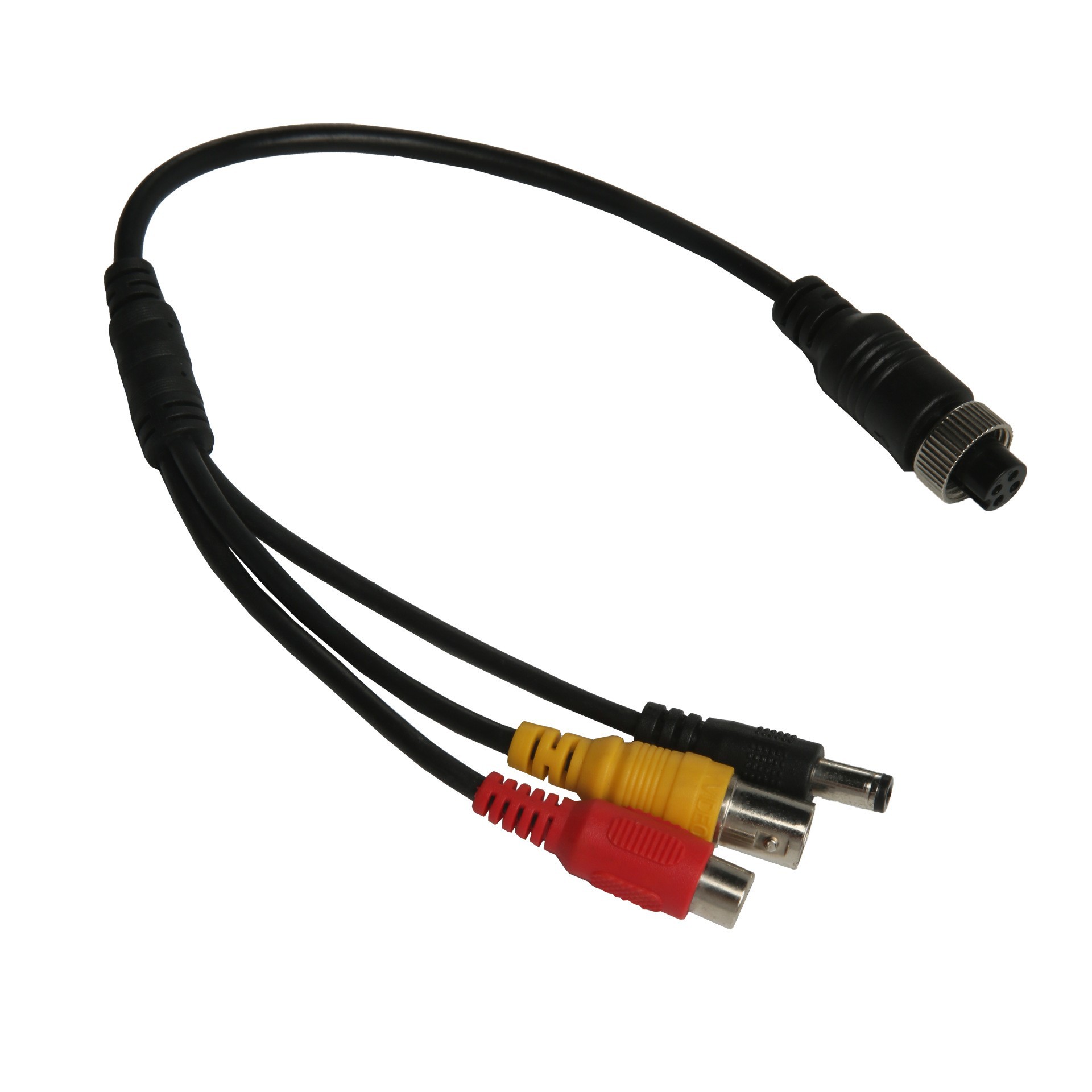 M12 aviation head female adapter cable car surveillance video camera cable 3-in-1 to AV DC Interface Cable