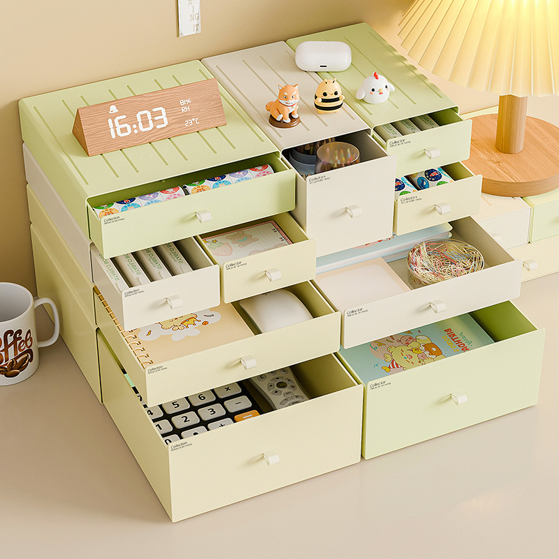 Cosmetic Storage Box, Home Desktop Dressing Table, Skin Care Product Lipstick Storage Rack, Organizer Box, Drawer-Type Storage
