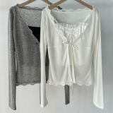 Летний кружевной кардиган, тонкий лонгслив, кружевное платье