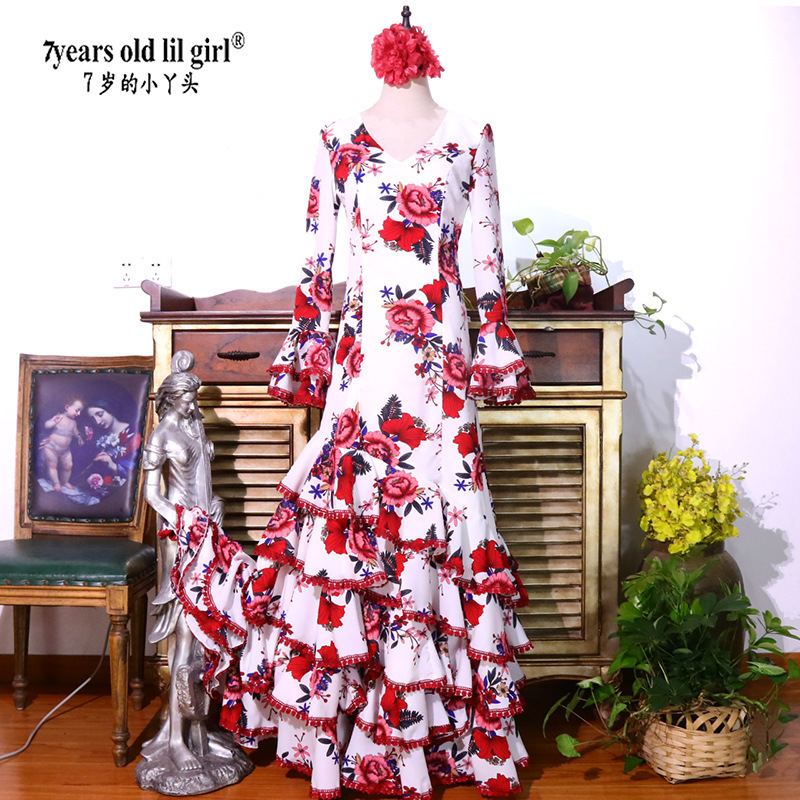 Original Brand Flamenco Spanish Dance Dress Dress Performance Dress Dance Skirt Ek12