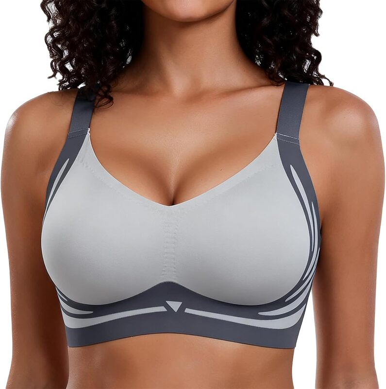 Fhteco Smooth Anti-Sagging Wireless Push-Up Bra Women's Wireless Full Coverage Bra Comfortable