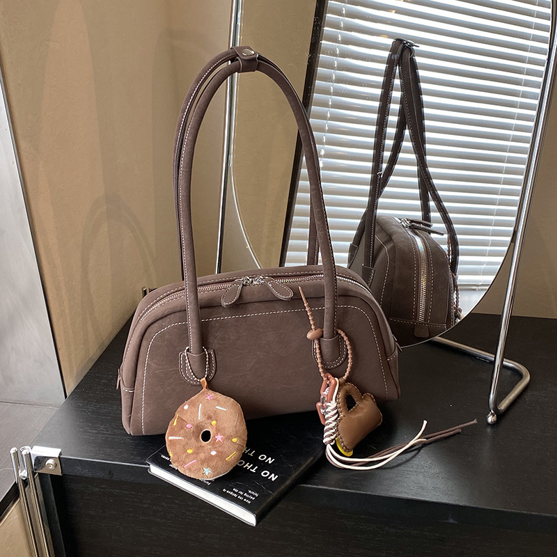 Niche Retro Underarm Bag For Women 2025 New Autumn Shoulder Bag Large Capacity Commuter Boston Pillow Bag - Thumbnail 6