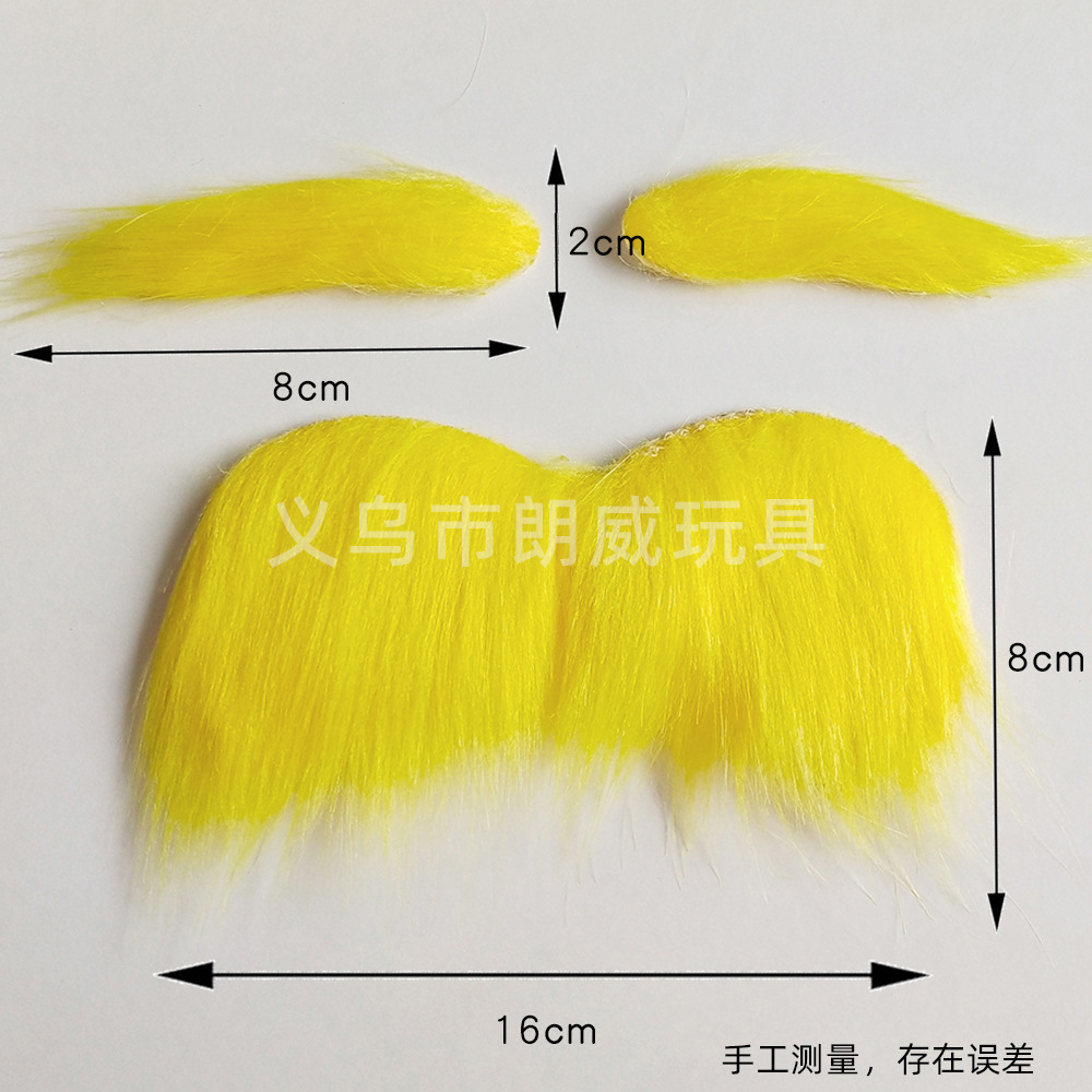 Accesorios de barba falsa de Halloween, suministros para fiestas, disfraces, simulación, barba falsa negra, barba de ocho caracteres