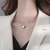 Design necklace, universal chain for key bag , silver 925 sample, light luxury style, trend of season, 2023 collection