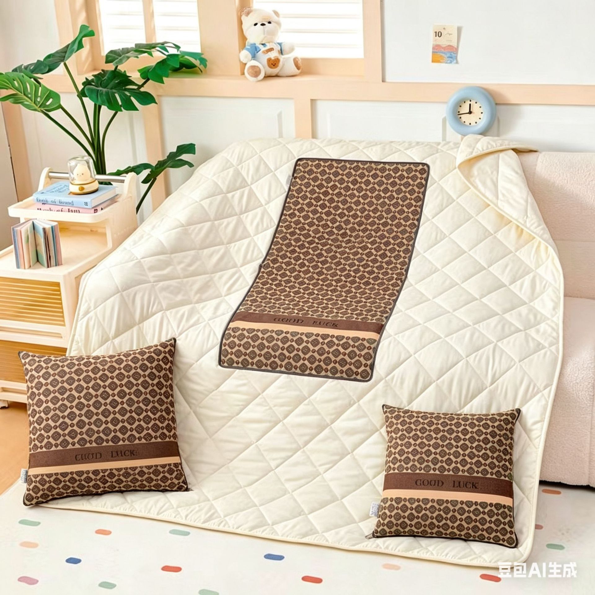 커피 이야기 (업그레이드 격자 무늬 이불)