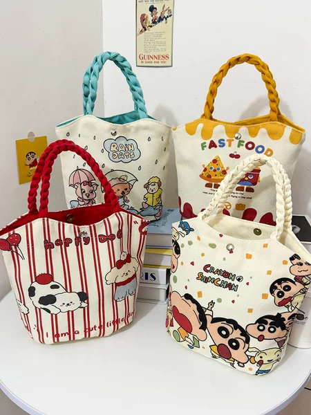 New Cute Cartoon 2025 Tote Bag Versatile Large Capacity Tote Fashion Commuter Bag Mommy Vegetable Basket