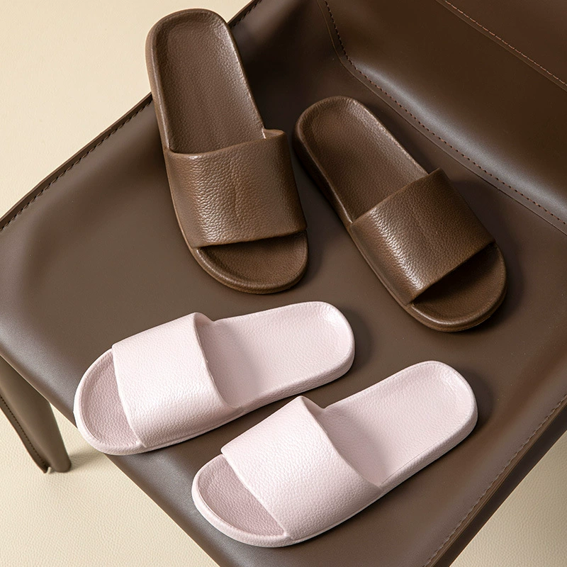 Мокко кожаные тапочки противоскользящие женские дома для внутреннего использования