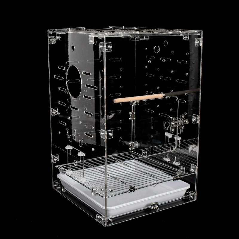 Заводская прямая прозрачная Толстая клетка для попугая, клетка для птиц, высококачественный Настольный дисплей, декоративная клетка, многоцелевая клетка