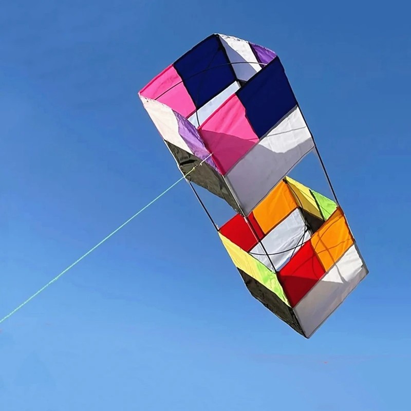 潍坊风筝新款儿童立体宫灯风筝外贸方形筒子风筝矩形方筒风筝批发