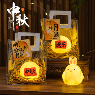 Mid-Autumn Festival Lantern Children's Portable Luminous Moon 2025 New Packaged Moon Handmade DIY Gift Gift