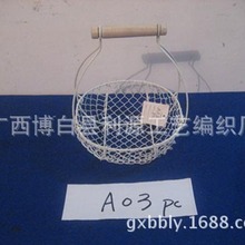 工厂生产铁网篮铁艺手提礼品包装篮园林装饰花篮铁线日用品展示篮