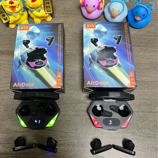 Cross-Border New Gaming E-Sports X15 Bluetooth Headset Low Latency Wireless In-Ear Digital Display Power Factory