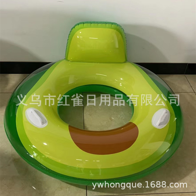 In stock sale popular inflatable avocado adult swimming ring floating row ins water game toys wholesale