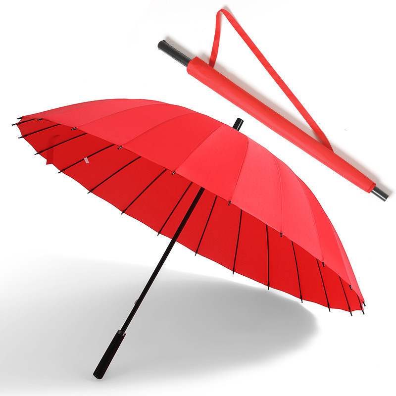 抗风24骨长柄超大号雨伞大量双人男女直杆自动晴雨伞广告|undefined