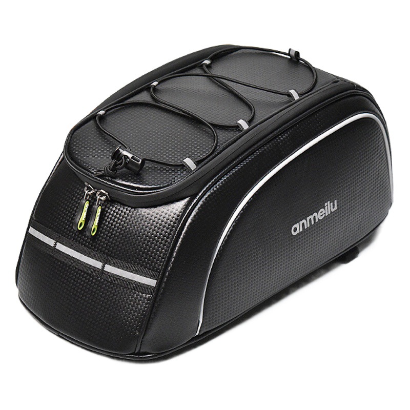 Anmeilu Bicycle Pannier Bag Pu Rear Tail Bag Electric Vehicle Rear Seat Bag Motorcycle Rear Tail Bag Bicycle Shelf Bag