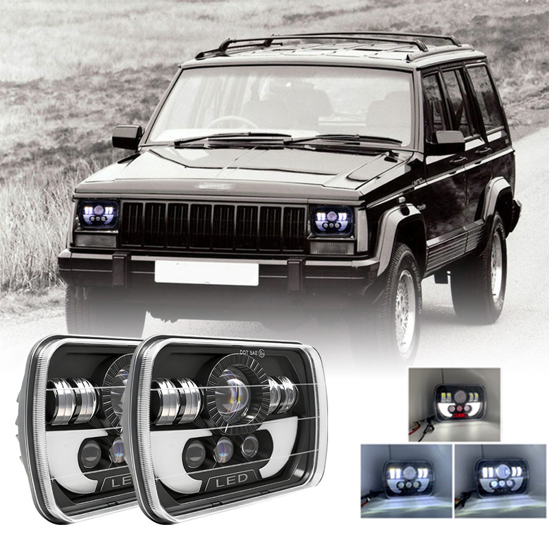 5x7 luz cuadrada adecuada para jeep chenoji 7 pulgadas LED faro 6x7 lejos y cerca de la luz faro modificación fuera de la carretera image 5