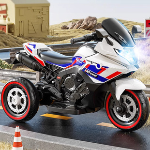 Children's Electric Motorcycle Tricycle Can Sit on and Charge Dual-Drive Remote Control Toy Car for Male and Female Babies New Model 2025