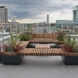 Park Flower Box Bench Outdoor Leisure Bench Scenic Spot Square Shopping Mall Airport Station Landscape Bench Customization