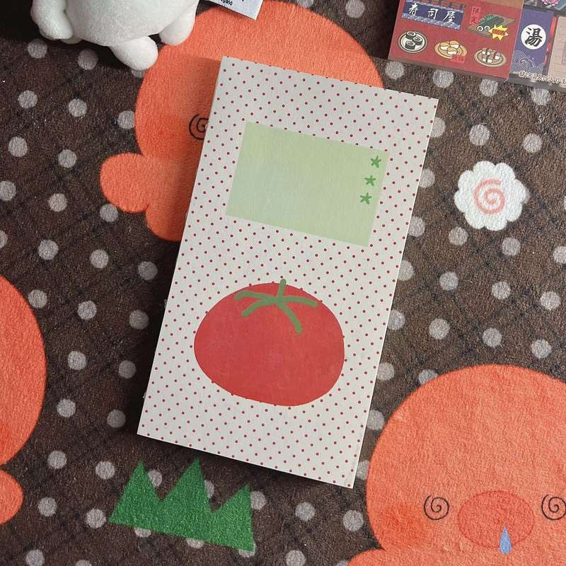 彩色波点番茄手帐本a7创意古早风日程笔记本学生月周计划拼贴素材|undefined