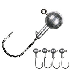 Factory original color lead head hook enhanced version of Luya soft insect anti-hanging bottom nude color enhanced color luminous wholesale red