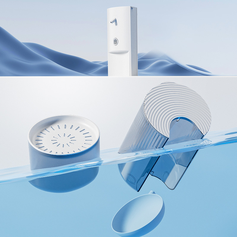 Dispensador de agua popular para gatos, bebedero automático diario para mascotas con dispensador de agua inteligente sin enchufe, transfronterizo.