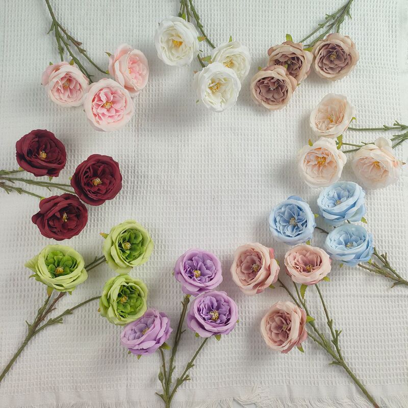 Manufacturer Wholesale Austin Rose Artificial Flowers for Wedding and Home Decoration, Props for Photography, Fake Flowers, Artificial Flowers