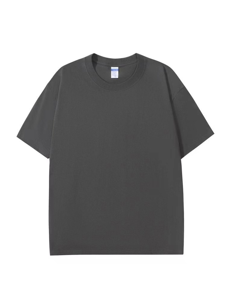 230g camiseta de manga corta hombre cuello pequeño cuello redondo algodón suelto hip-hop estilo lesbiano americano camiseta de hombro de moda