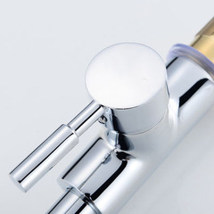 外貿全銅菜盆水龍頭面盆冷熱水彩色萬向管彎曲個性廚房洗菜盆水槽