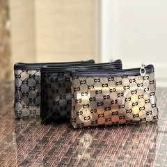 New Korean-style IS-style velvety mesh minimalist small makeup bag, makeup storage bag, portable makeup pouch, coin purse