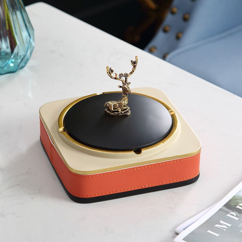 (2개) 유럽식 재떨이 거실 사무실 뚜껑 안티 플라이 애쉬 재떨이 복고풍 패션 홈 장식 장식품