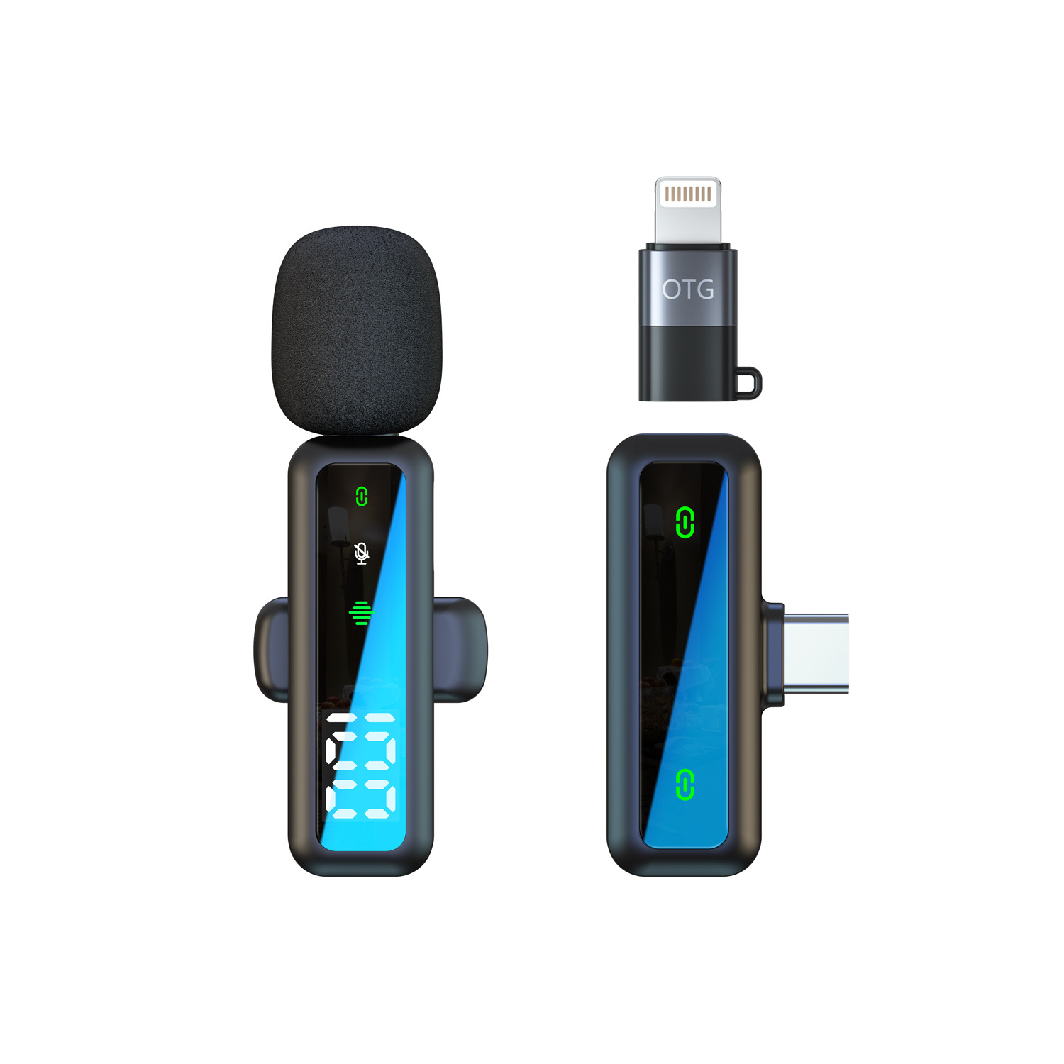 H67 single microphone type-c+lightning adapter