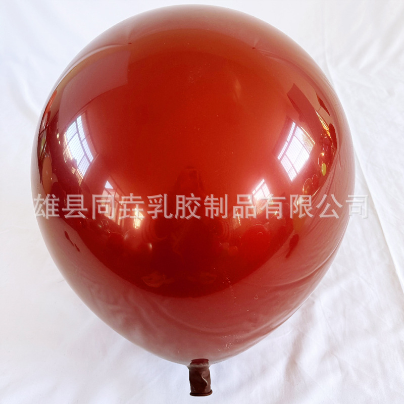 Globo rojo Chanel de doble capa de 10 pulgadas, globo de boda rojo grueso de doble capa, decoración y distribución de globos al por mayor