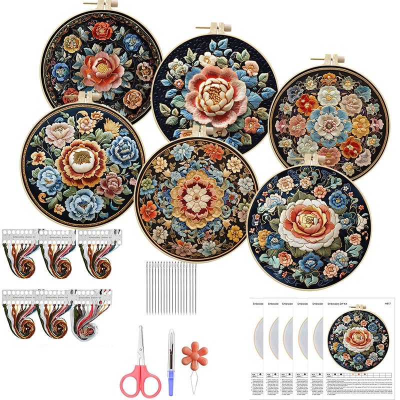 Genuine cloth, creative materials set, handmade, for import, with embroidery, English