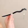 Retro Chinese hairpin with tassels, advanced Hanfu, wooden hair accessory, high-quality style, Chinese style