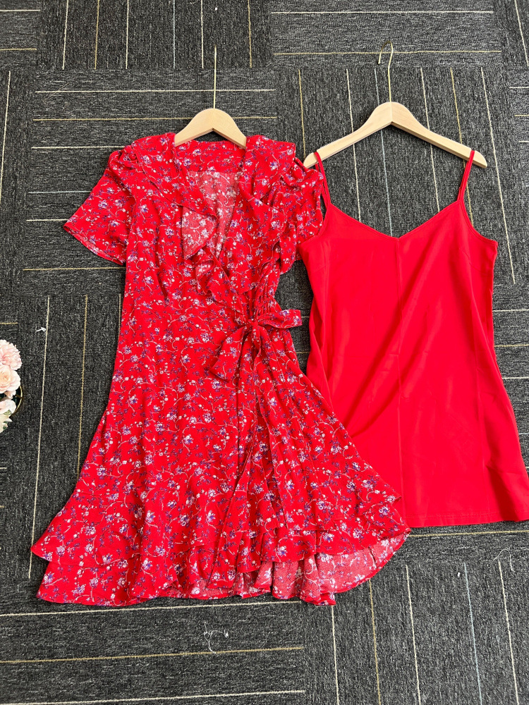 A1422 1390K VÁY ĐẦM LIỀN THÂN NỮ GUATDZI MÙA HÈ HỌA TIẾT HOA THỜI TRANG NỮ G04 SẢN PHẨM MỚI