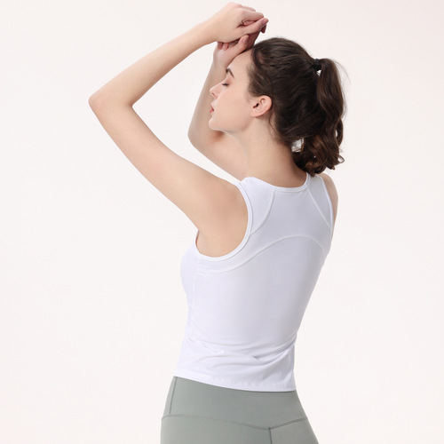 Summer Slim Sports Vest Women's Sleeveless Yoga Wear Gym Training Pilates Cover Up Running Top