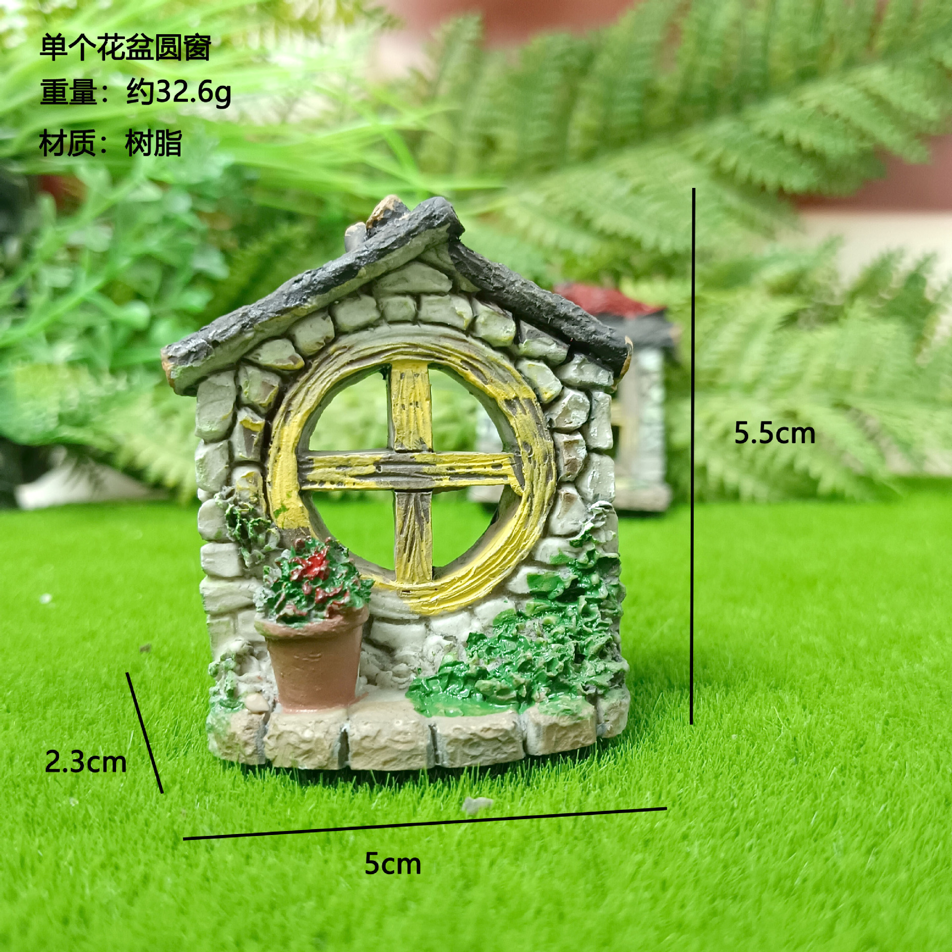 Ventana redonda de maceta individual