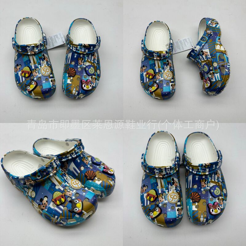 Kajia 2026 New Model Celebrity Print Disney Mickey Minnie Clogs Sandals Beach Shoes Wholesale Slippers