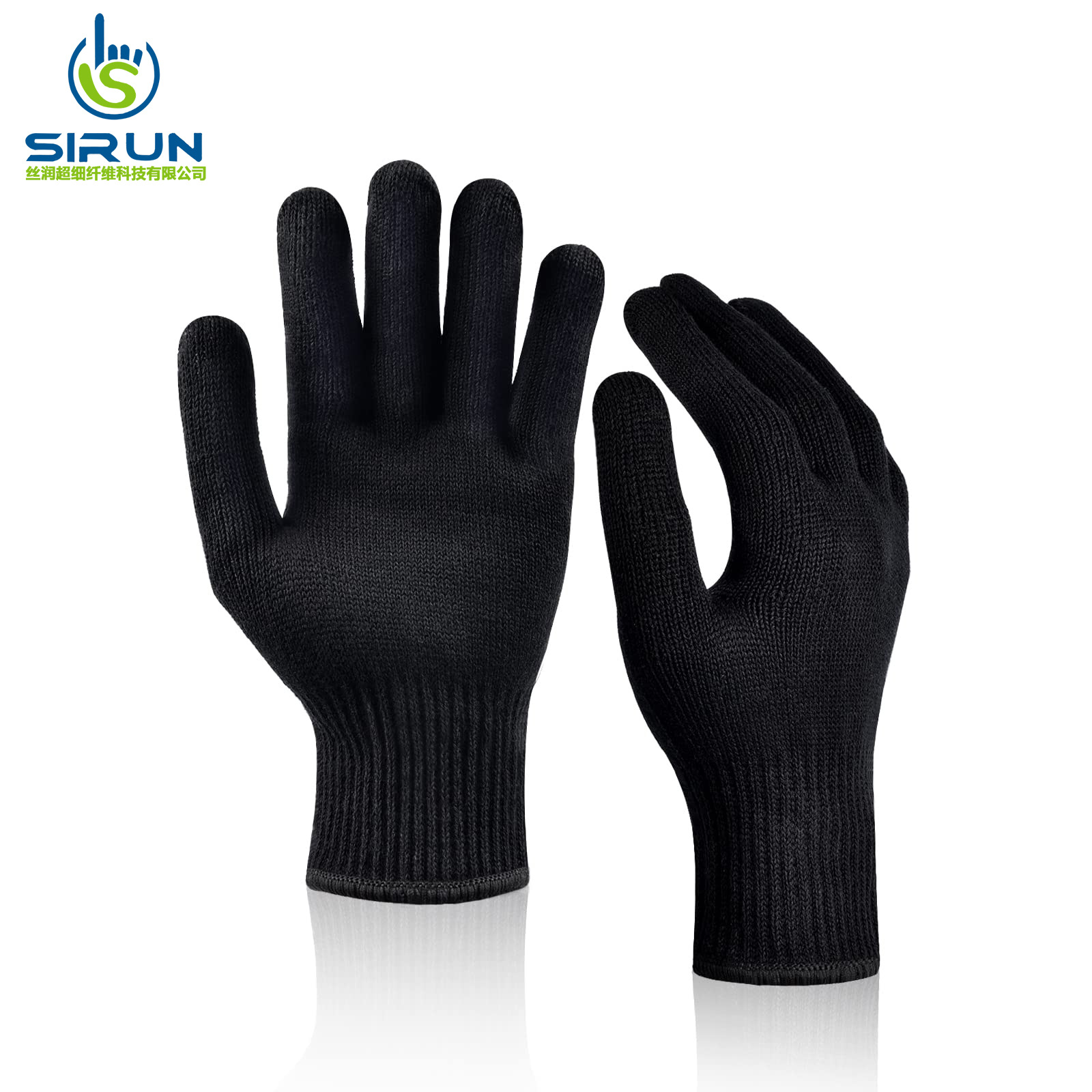 검은 나일론 뜨개질면 실 장갑 미용 도구 안티 스케일 장갑 컬링 아이언 스트레이트 헤어 빗 안티 발열 장갑